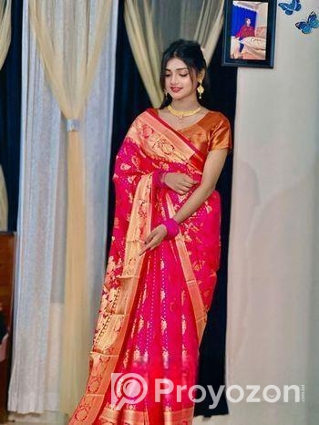 সফট সিল্ক কাতান শাড়ি