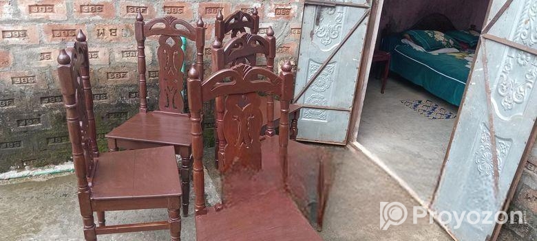 ৬ টি চেয়ার সেগুন কাঠের