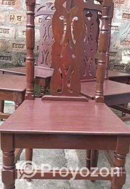 ৬ টি চেয়ার সেগুন কাঠের