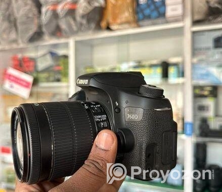 Canon 760d body with 18 55mm stm lens