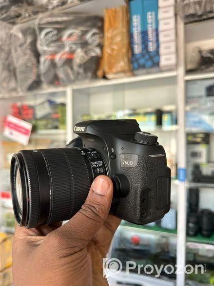 Canon 760d body with 18 55mm stm lens