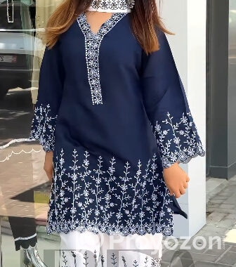 Soft Cotton Embroidery Three Piece