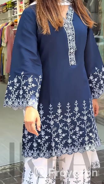 Soft Cotton Embroidery Three Piece