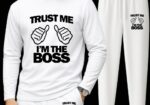 Long Sleeve Drop Shoulder Tshirt and Trouser Set