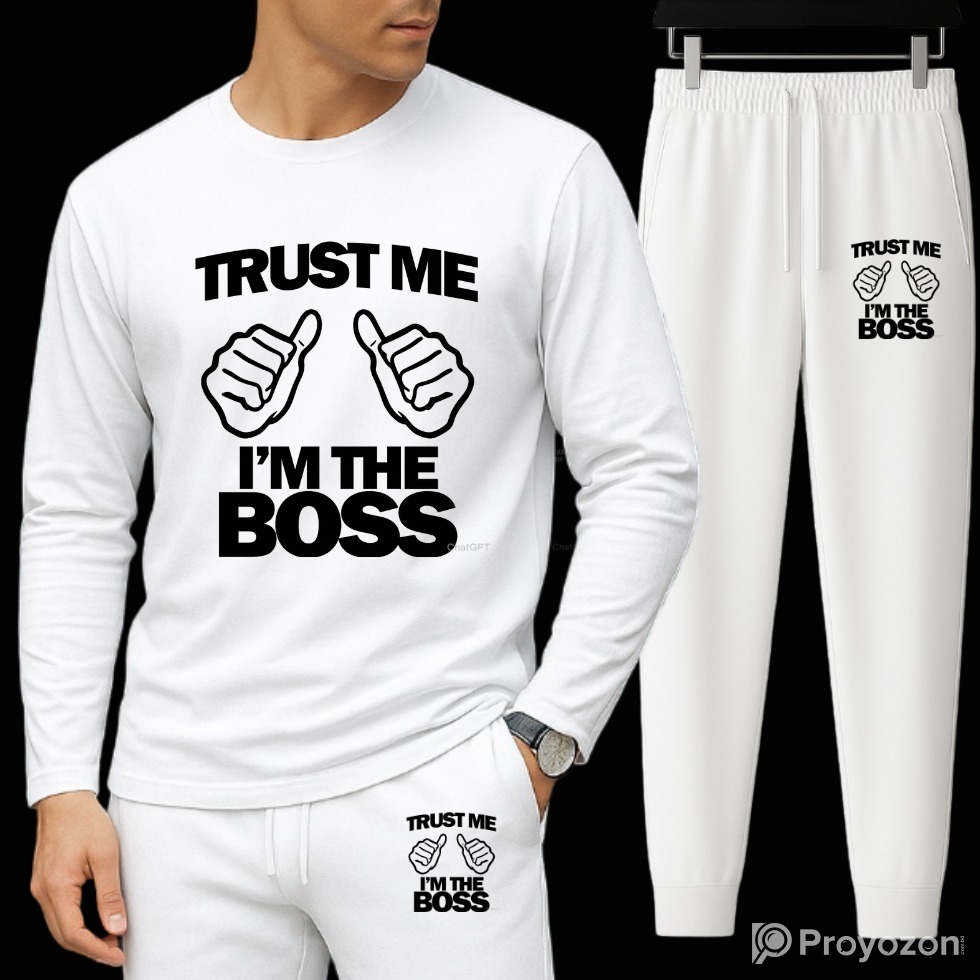 Long Sleeve Drop Shoulder Tshirt and Trouser Set