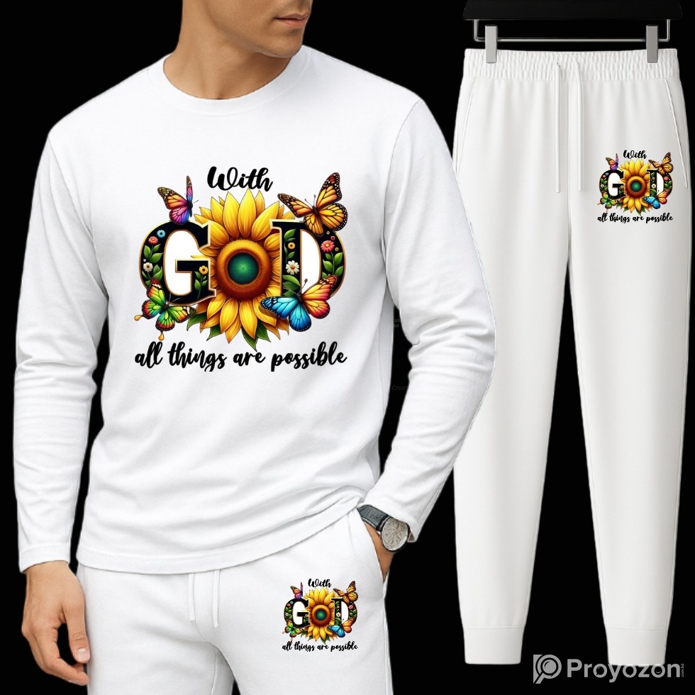 Long Sleeve Drop Shoulder Tshirt and Trouser Set