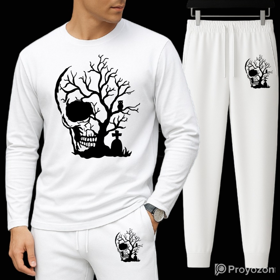 Long Sleeve Drop Shoulder Tshirt and Trouser Set