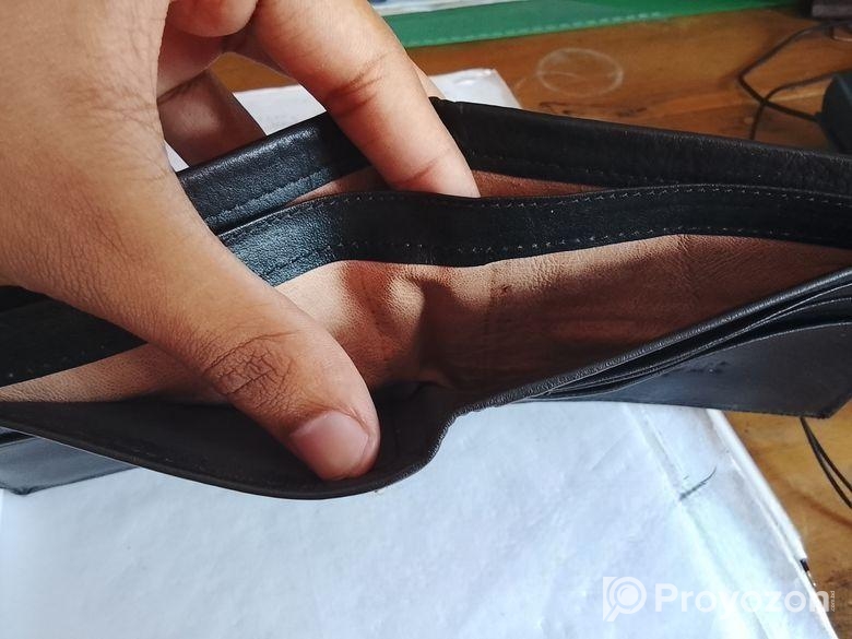 Black Leather Money Bag
