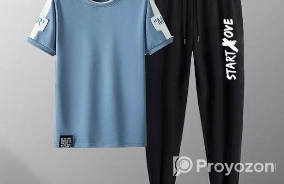 Cotton T-shirt And Trouser Set