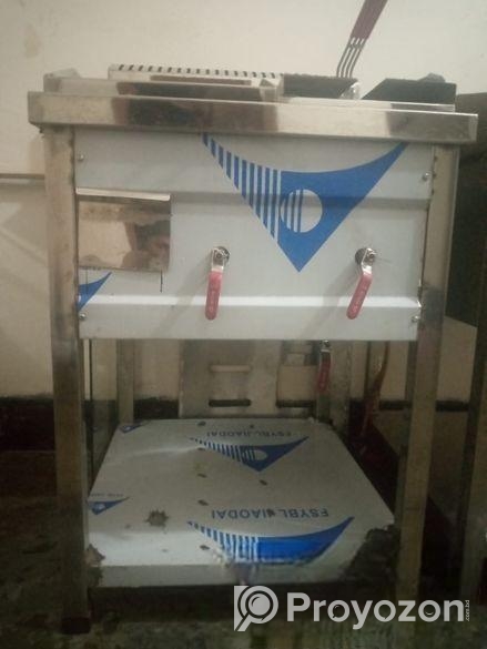 Commercial Hotplate with deep fryer