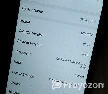 OPPO A3s 6/128 Snapdragon 450 (Used)