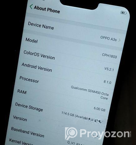 OPPO A3s 6/128 Snapdragon 450 (Used)