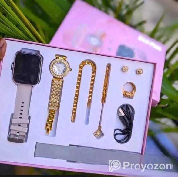 Smart Wacth & Jewellery Combo