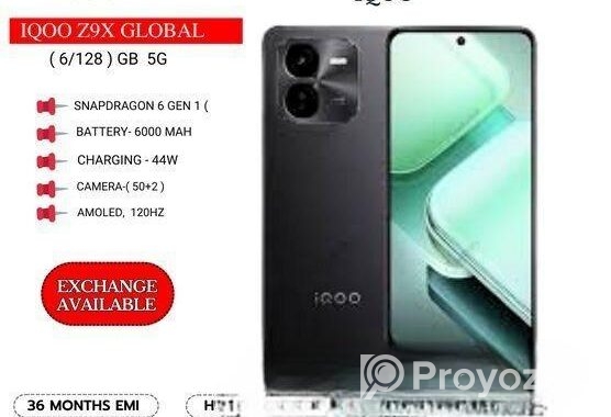 iQOO Z9X (6/128) নতুন 5g. (New)