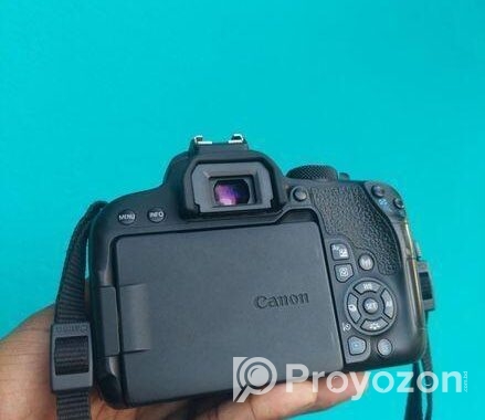 canon 800D with 50mm prime lens 1.8..