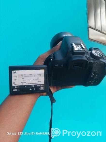 canon 800D with 50mm prime lens 1.8..