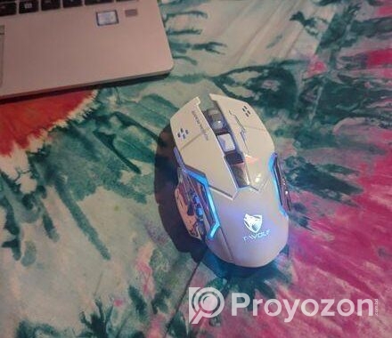 Wireless Gaming Mouse Rechargeable RGB Q13 White DPI Laptop