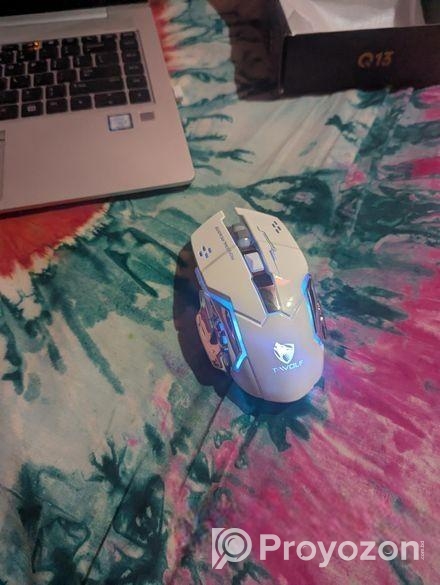 Wireless Gaming Mouse Rechargeable RGB Q13 White DPI Laptop
