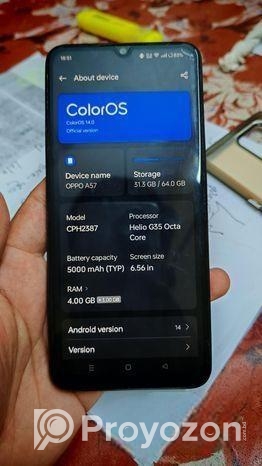 OPPO A57 4G . (Used)
