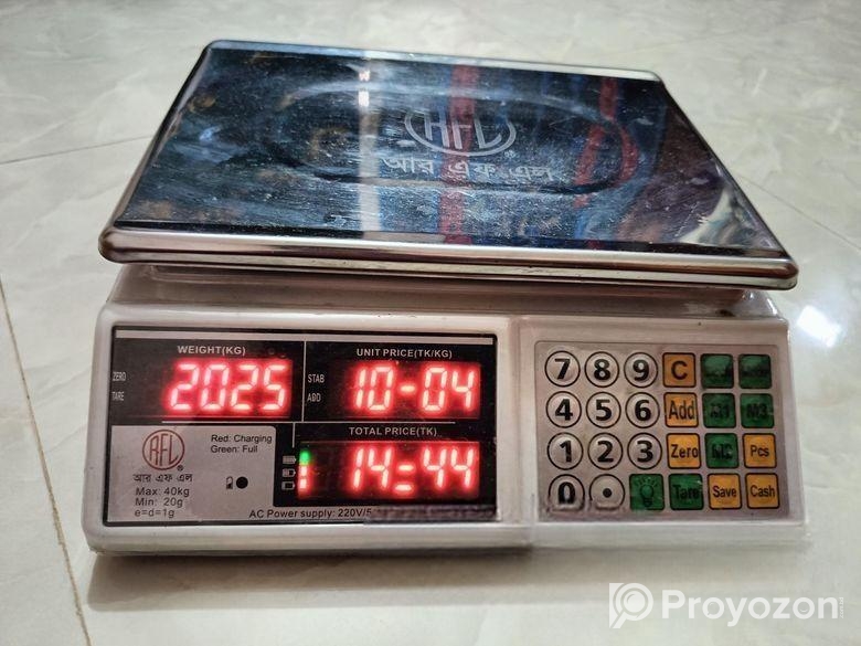 আরএফএল ডিজিটাল ওয়িং স্কেল ৪০ কেজি