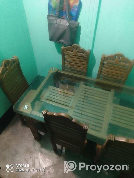 শেগুন কাঠের ডাইনিং টেবিল