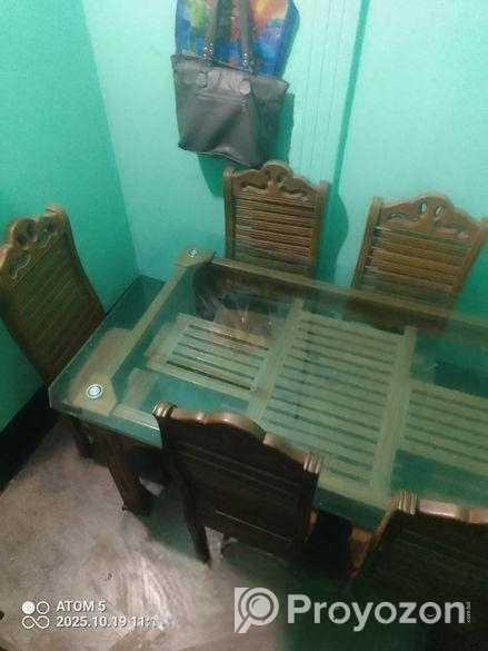 শেগুন কাঠের ডাইনিং টেবিল