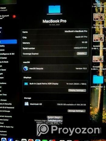 Macbook Pro M1- 14 Inci – 16/512