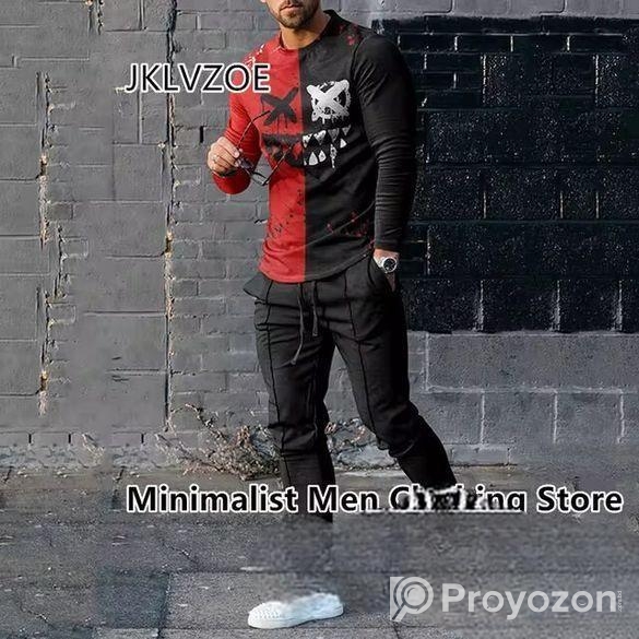 ফুল হাতা টিশার্ট এন্ড ট্রাউজার কম্বো সেট