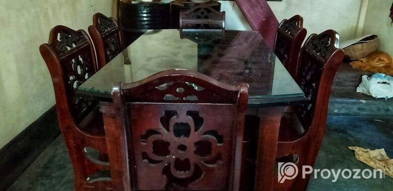 ৬ চেয়ারের সাথে ডাইনিং টেবিল গ্লাসের