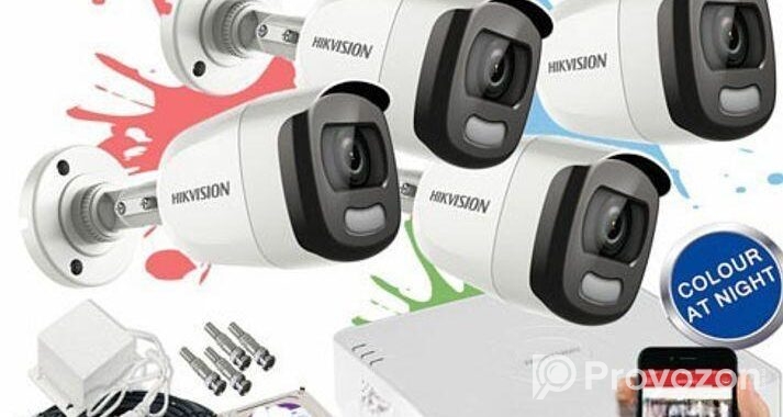 4Pcs 2MP Full Color Audio Hikvision Camera Packages