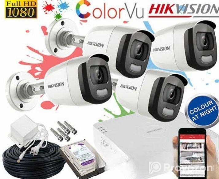 4Pcs 2MP Full Color Audio Hikvision Camera Packages