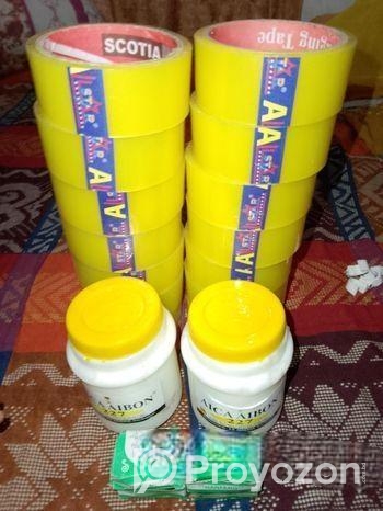 কসটেপ , আঠা, পিন