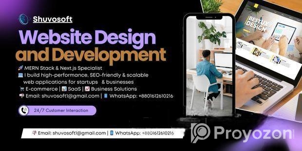 ই-কমার্স ও বিজনেস ওয়েবসাইট তৈরি করি – MERN & Next.js