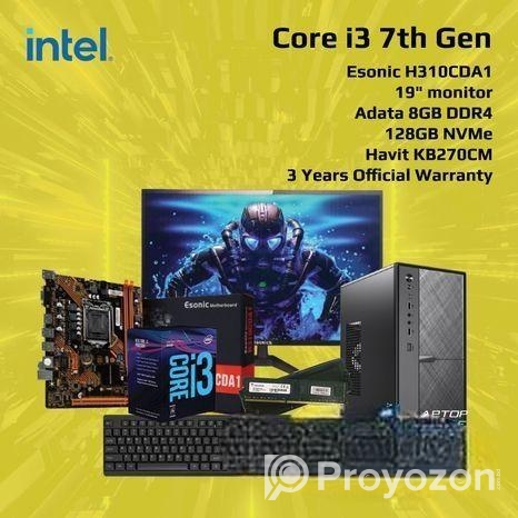 Freelancer Desktop – Intel i3 7th Gen | 8GB / 128GB 3 Years Warra