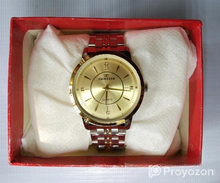Brand New Sunstar Gold Wrist Watch – একদম নতুন অবস্থায়