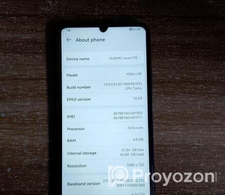 Huawei Nova Y70 . (Used)