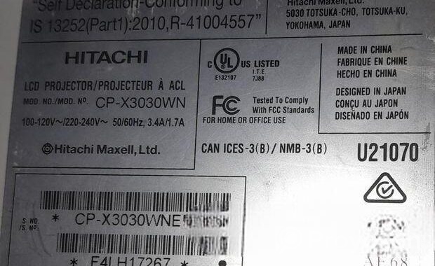 Hitachi CP-X 3030 Projector er kon category