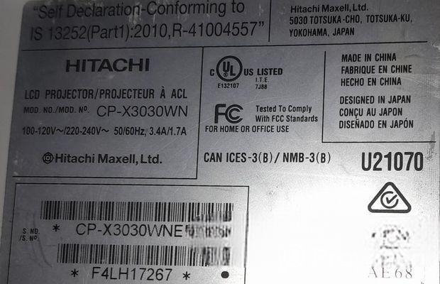 Hitachi CP-X 3030 Projector er kon category
