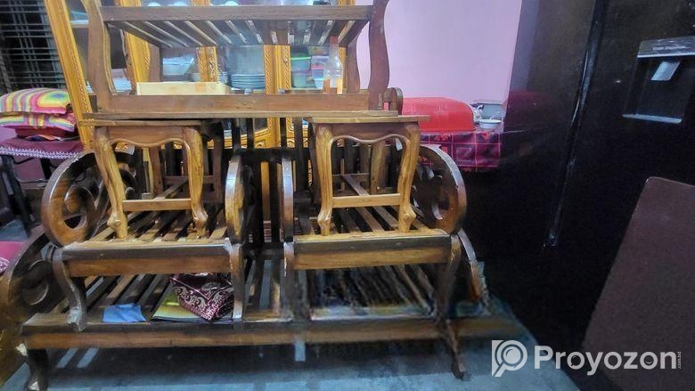 বিক্রয় হইবে কাঁঠাল কাঠের ৫ সিটের সোফা