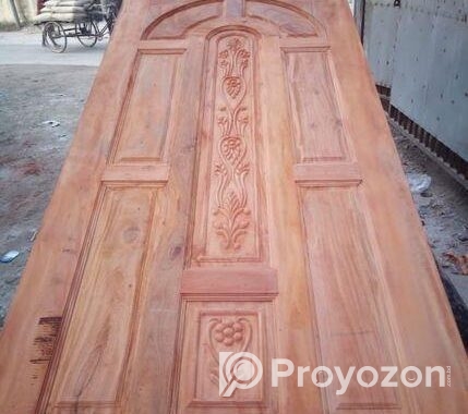 কেমিক্যাল ট্রিটমেন্ট করা মেহগনি কাঠের দরজা।