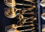 প্রিমিয়াম গোল্ড কালার কাটলারি সেট – বক্সসহ