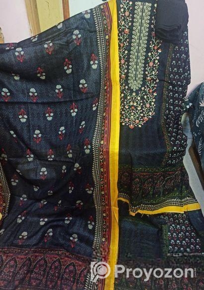 কারচুপির কটন থ্রিপিছ