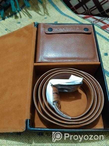 অরিজিনাল লেদারের বেল্ট ও ওয়ালেট কম্বো সেট