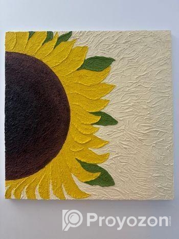Painting (handmade Sunflower Texture) “দেয়ালে ফুটুক সূর্যের হাসি