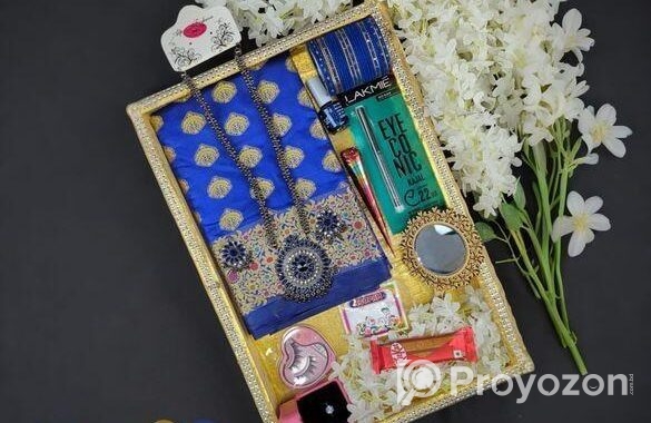 Premium Silk Katan Saree Combo Pack – Blue