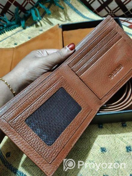 অরিজিনাল লেদারের বেল্ট ও ওয়ালেট কম্বো সেট