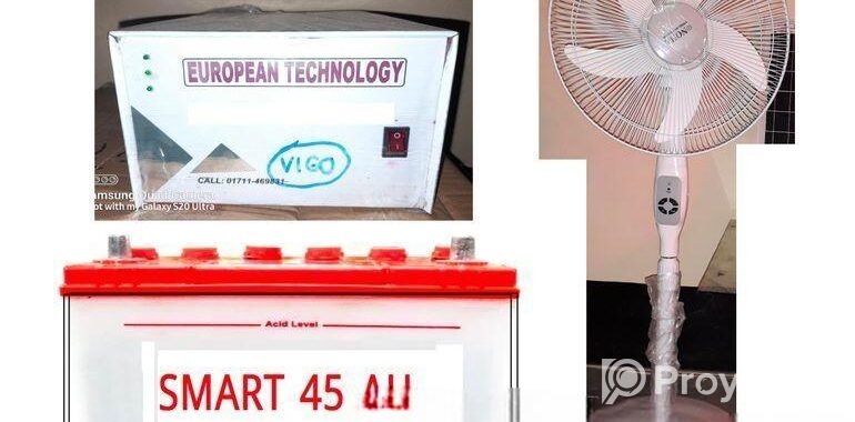 1 stand fan 4 bulb 20 hours backup Digital ips