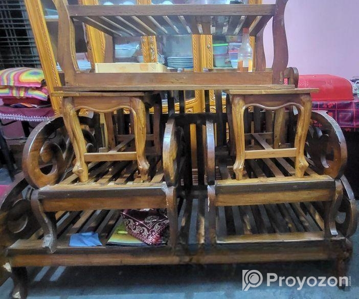 বিক্রয় হইবে কাঁঠাল কাঠের ৫ সিটের সোফা