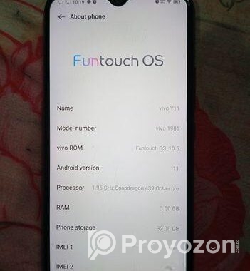 Vivo Y11 . (Used)
