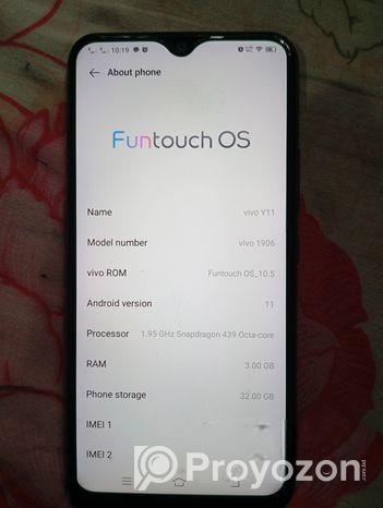 Vivo Y11 . (Used)